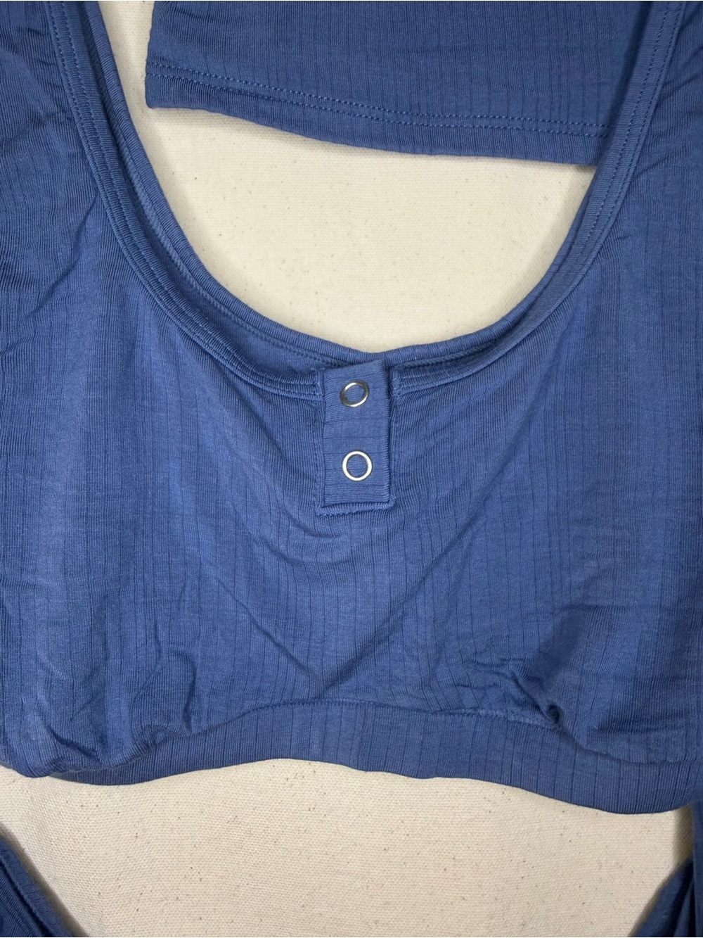 Lot of 4 Auden Ribbed Four-Piece Intimates Set- Blue Buttery Soft - Picture 3 of 10